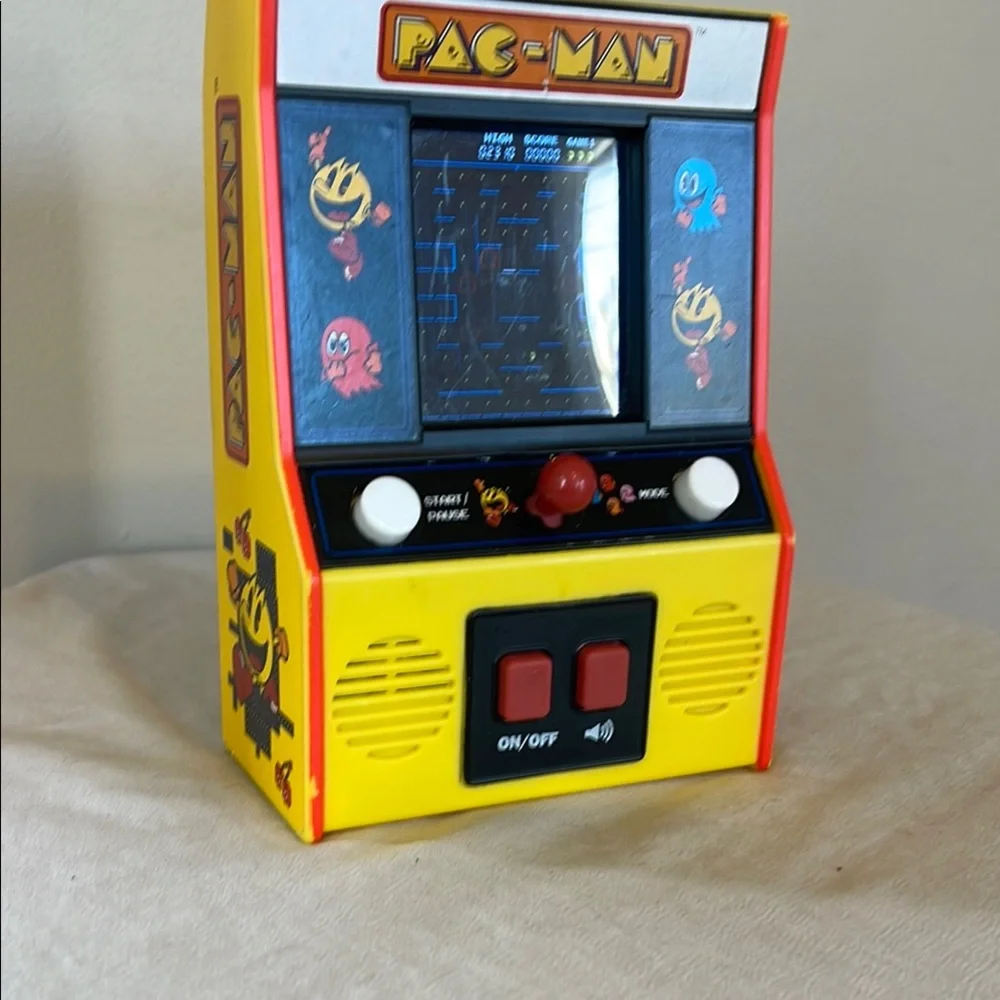 Pac Man Handheld Mini Arcade Game Bandai 2023 Mint Classic Video Travel Retro